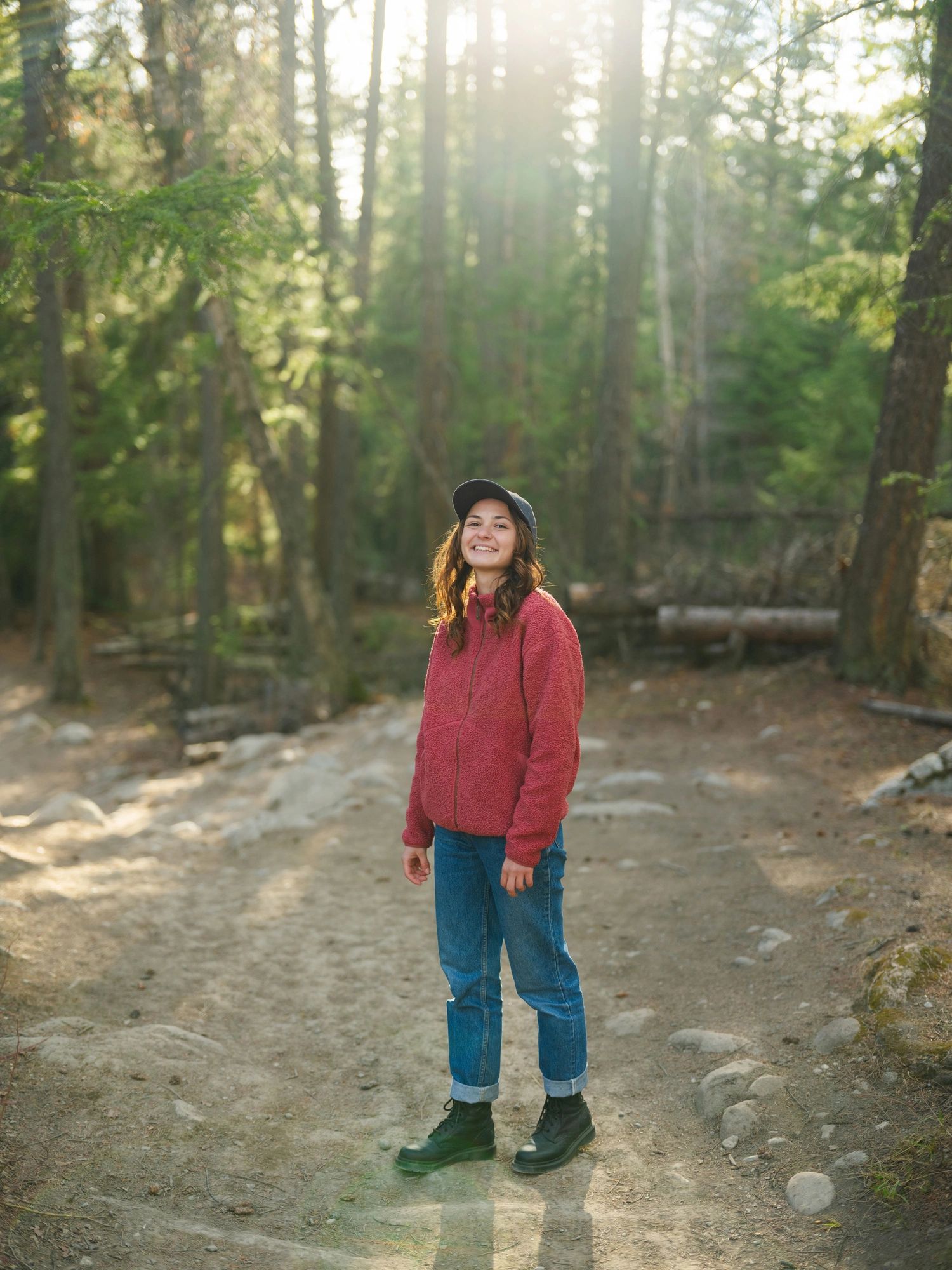 Portrait of a woman in a forest setting